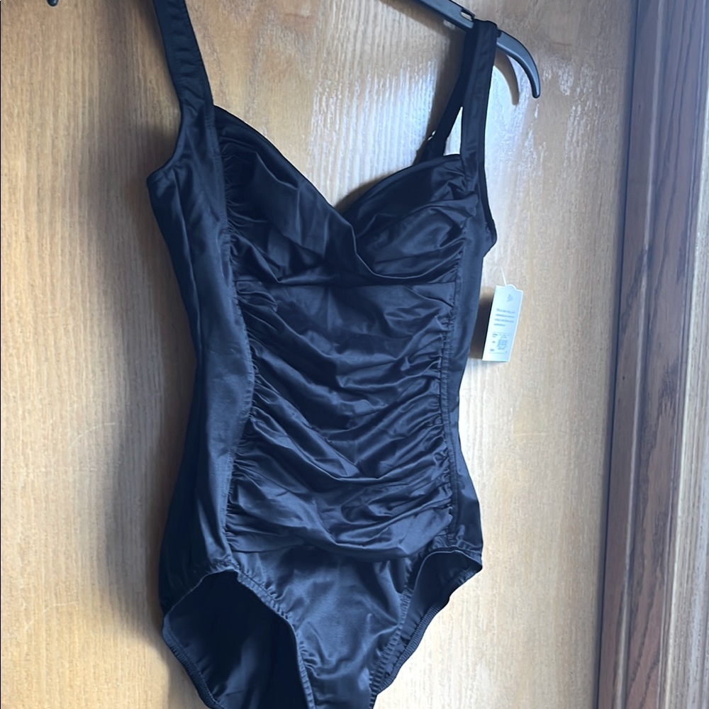 Black ladies  Body Sculpt One Piece Swimsuit.